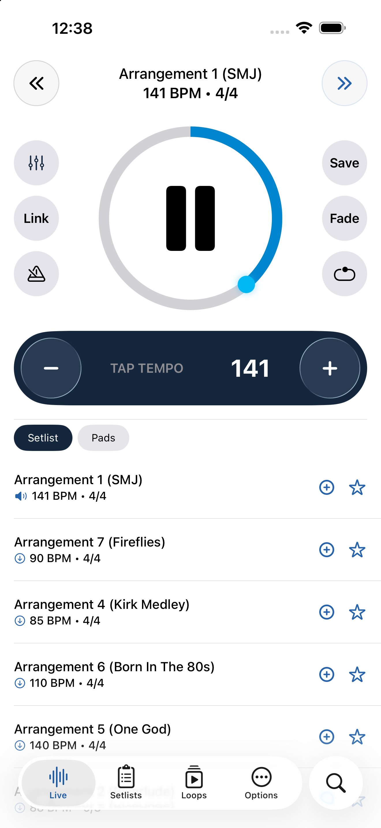 LiveTrackz player on iPhone